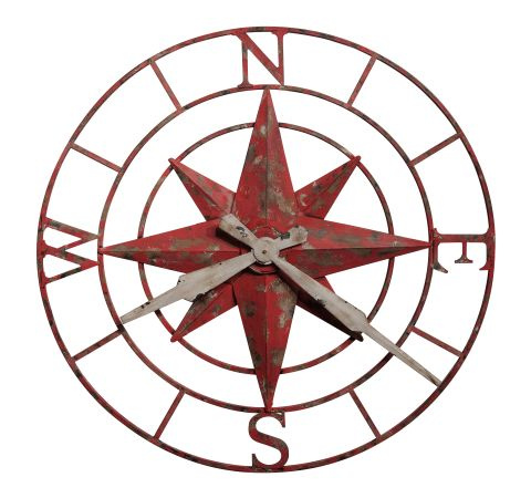 Compass Rose Gallery Wall Clock