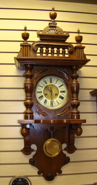 Circa 1900 Open Well Wall Clock